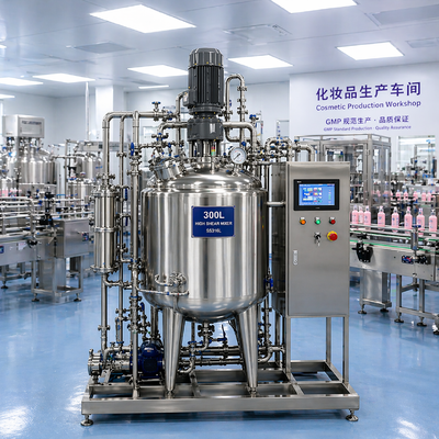 Pharma Liquid Mixing System 300L with SS316L Tank (High Shear Mixer, GMP Compliance)