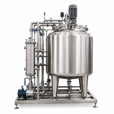 Système de préparation de solutions biopharmaceutiques 1000L avec cuve SS316L (Norme GMP, Commande à écran tactile)