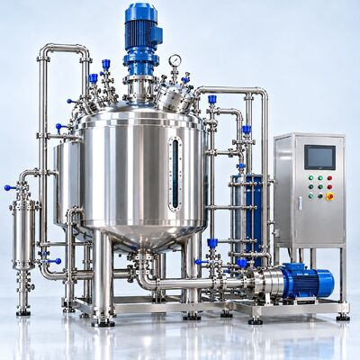 2000L Jacketed Liquid Mixing System with Heating and Cooling Temperature Control